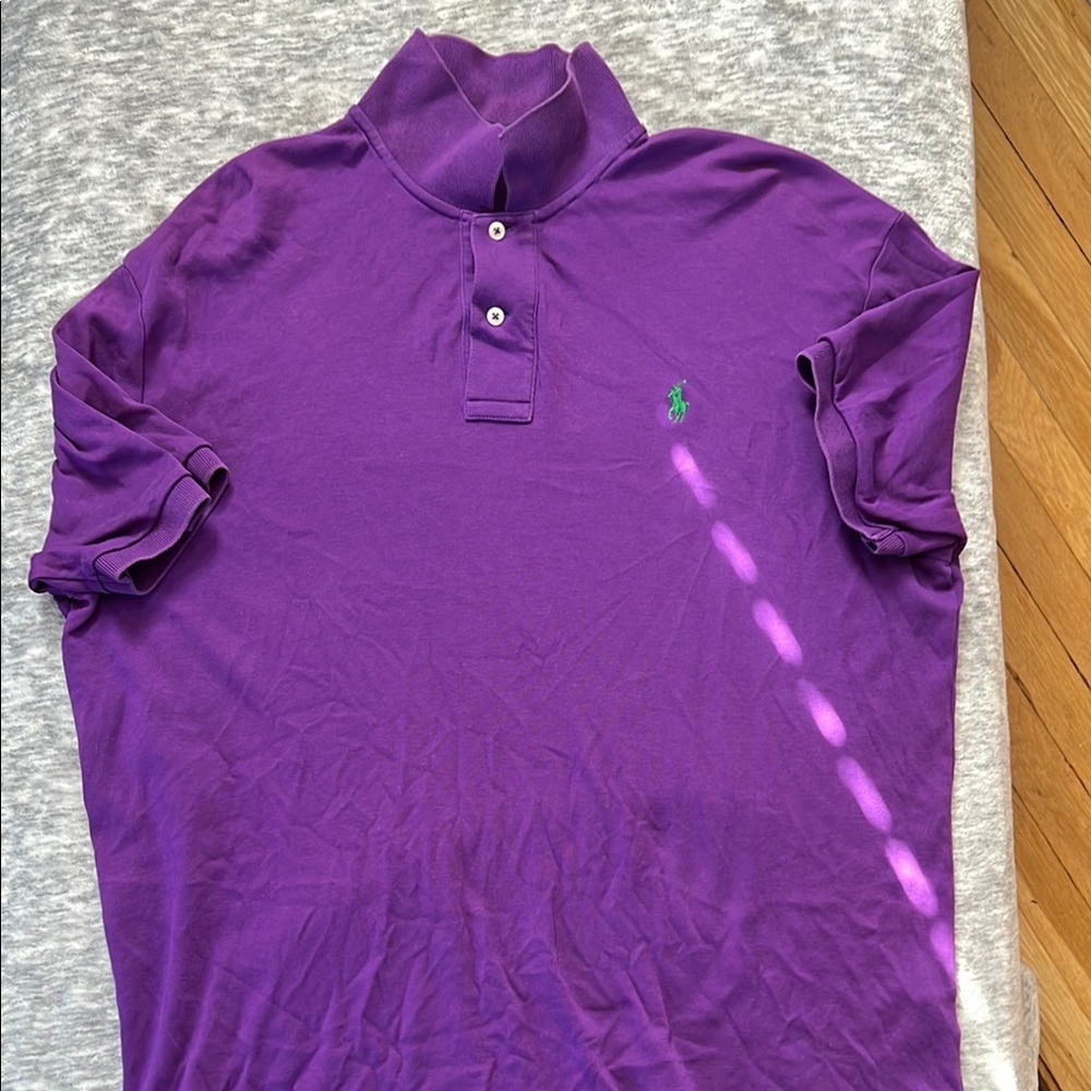 Ralph Lauren Purple Polo Shirt with Classic Design